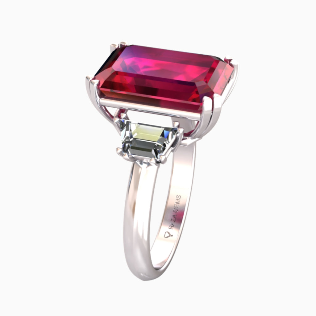 Ruby Ring 18K White Gold | Nadia