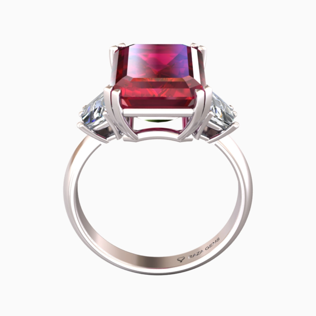 Ruby Ring 18K White Gold | Nadia