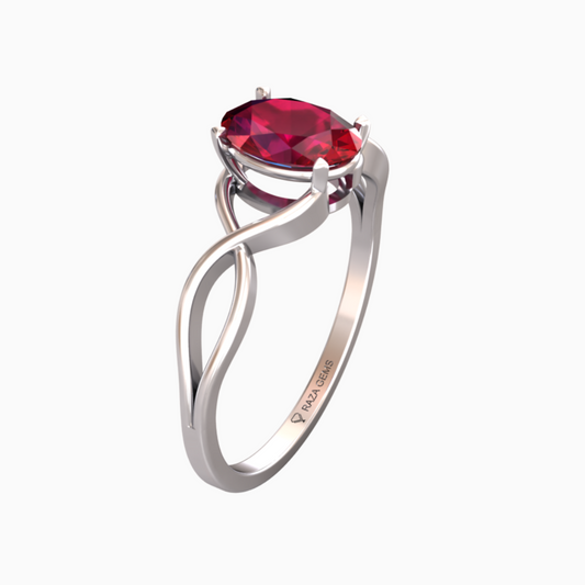 Ruby Ring 18K White Gold | Nurul