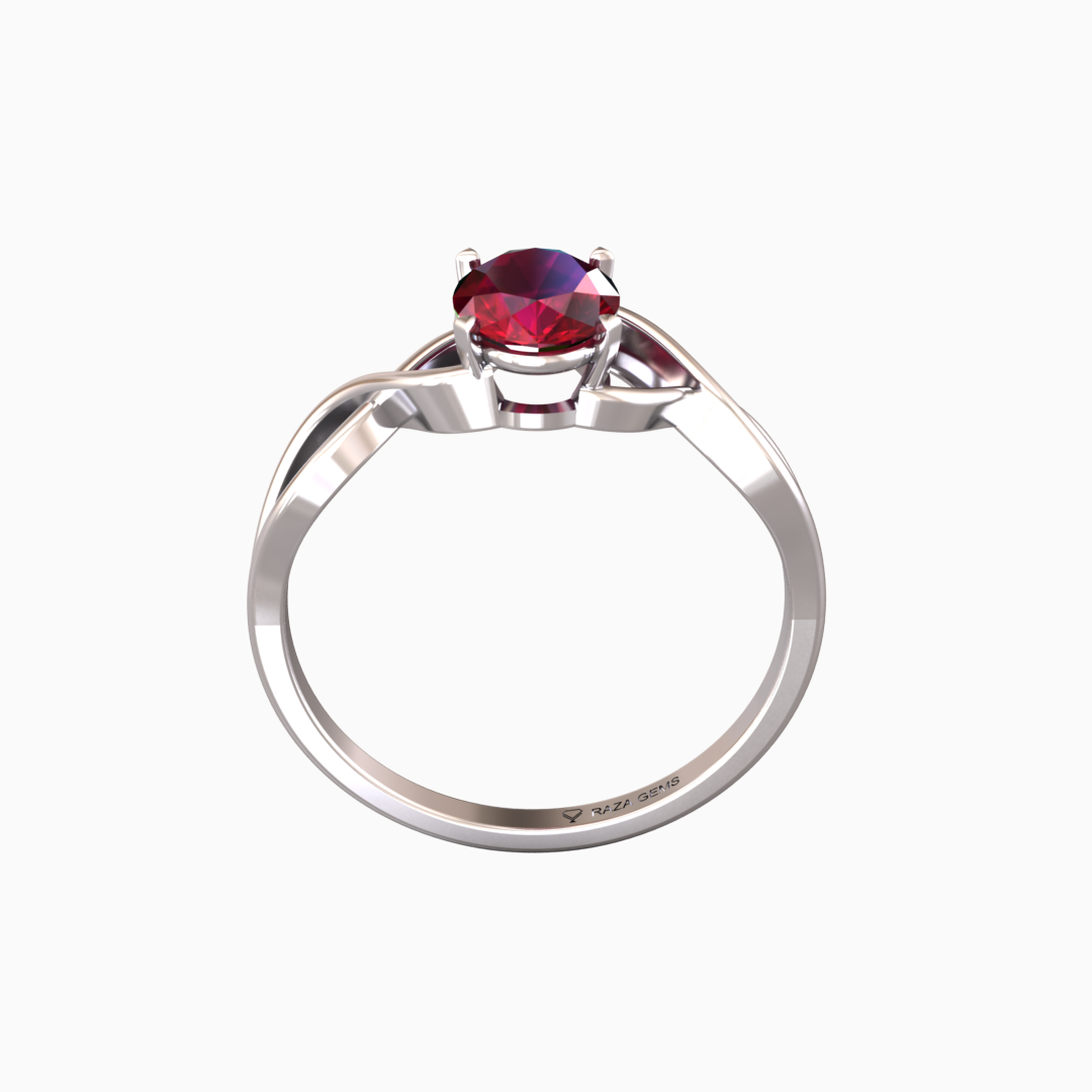 Ruby Ring 18K White Gold | Nurul