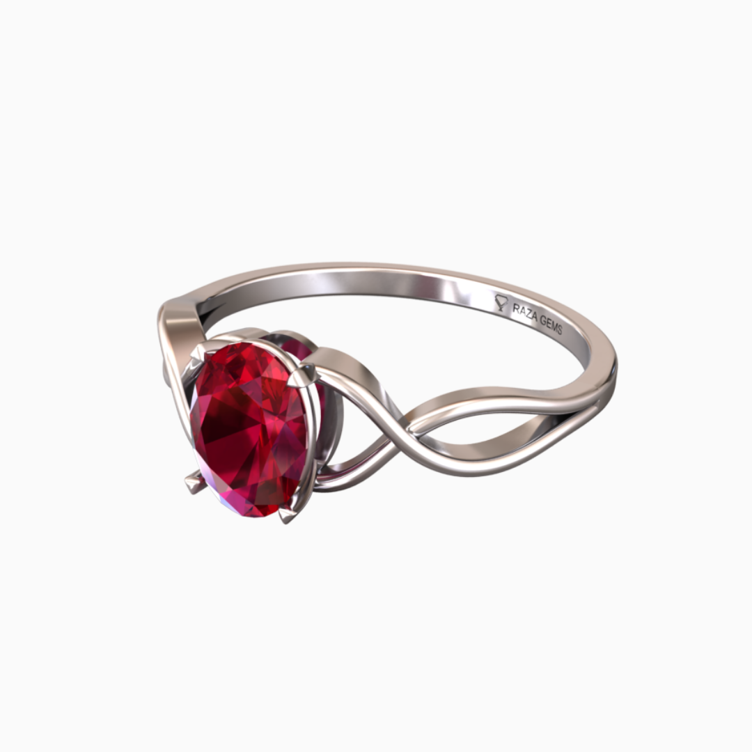 Ruby Ring 18K White Gold | Nurul