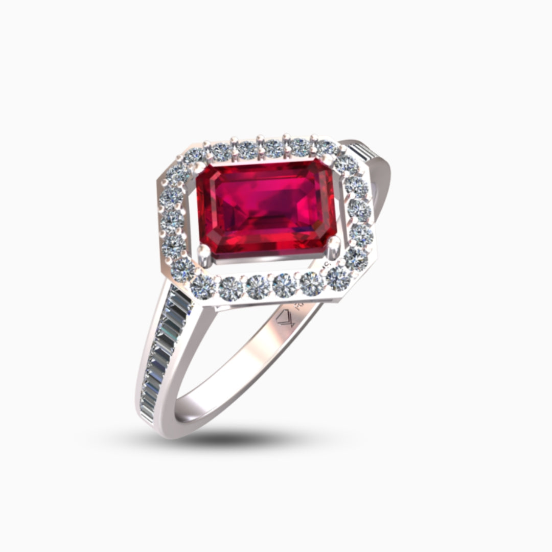 Ruby Ring 18K White Gold | Rihanna