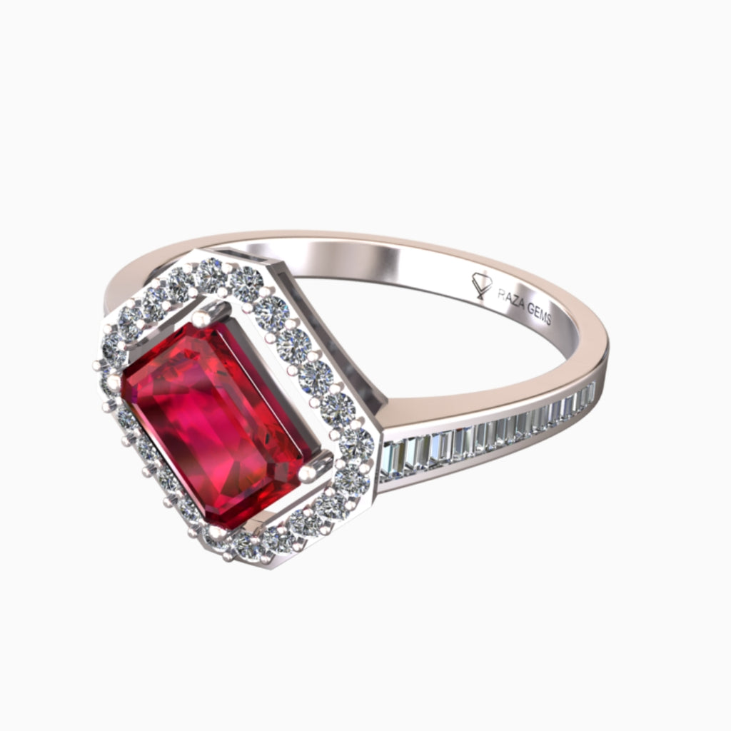 Ruby Ring 18K White Gold | Rihanna