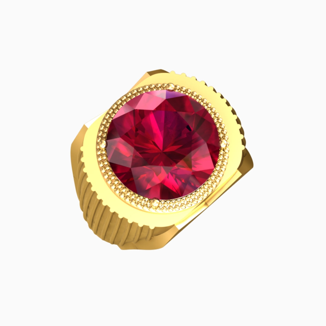 Ruby Ring 18K Yellow Gold | Husniya