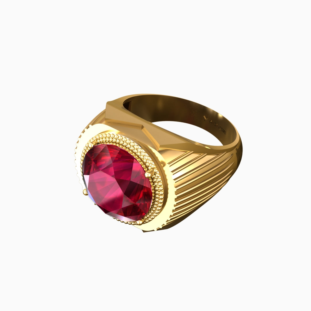 Ruby Ring 18K Yellow Gold | Husniya