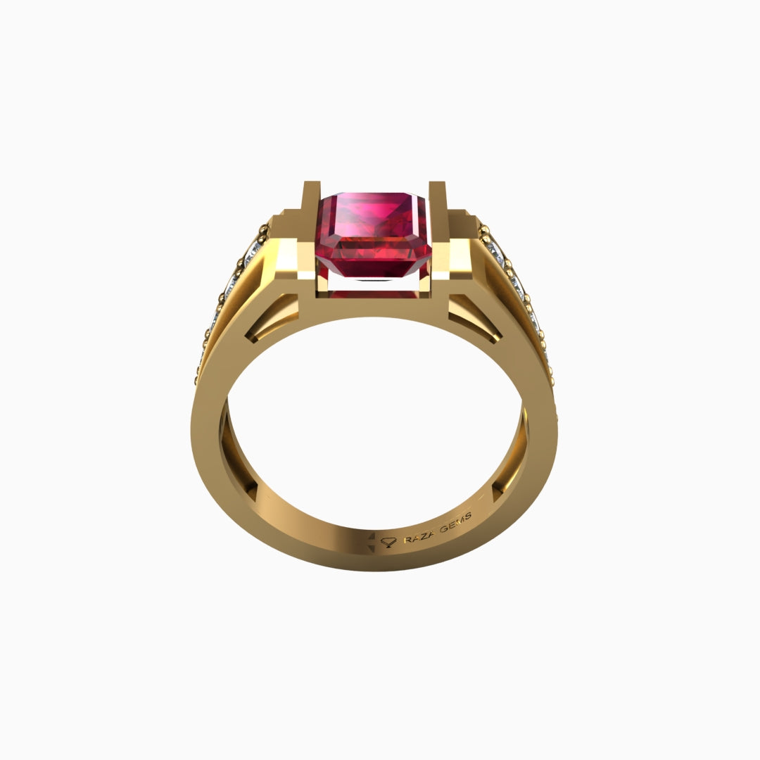 Ruby Ring 18K Yellow Gold | Rubab
