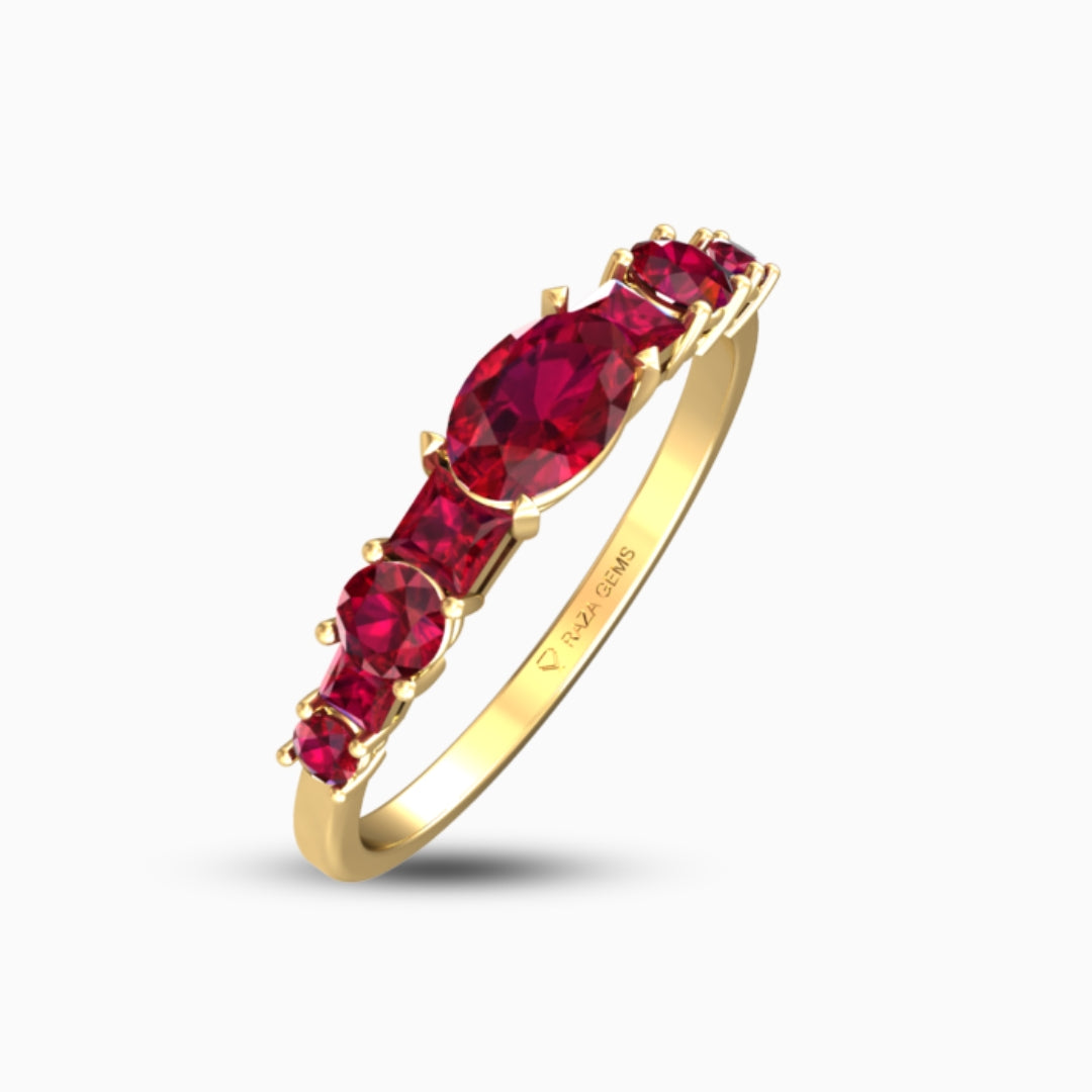 Ruby Ring 18K Yellow Gold | Sara
