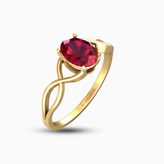 Ruby Ring 18K Yellow Gold | Wafiya