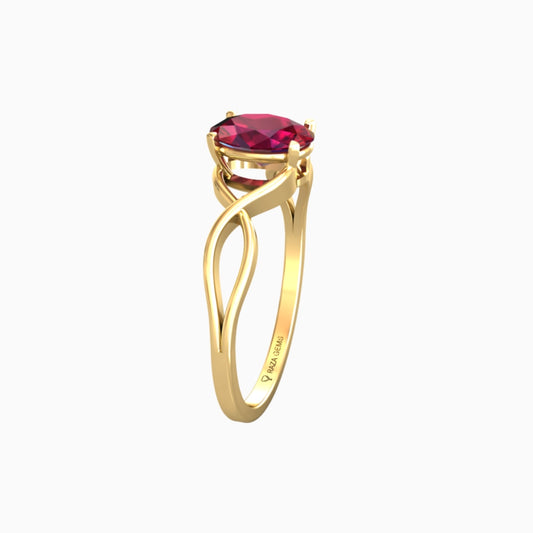 Ruby Ring 18K Yellow Gold | Wafiya