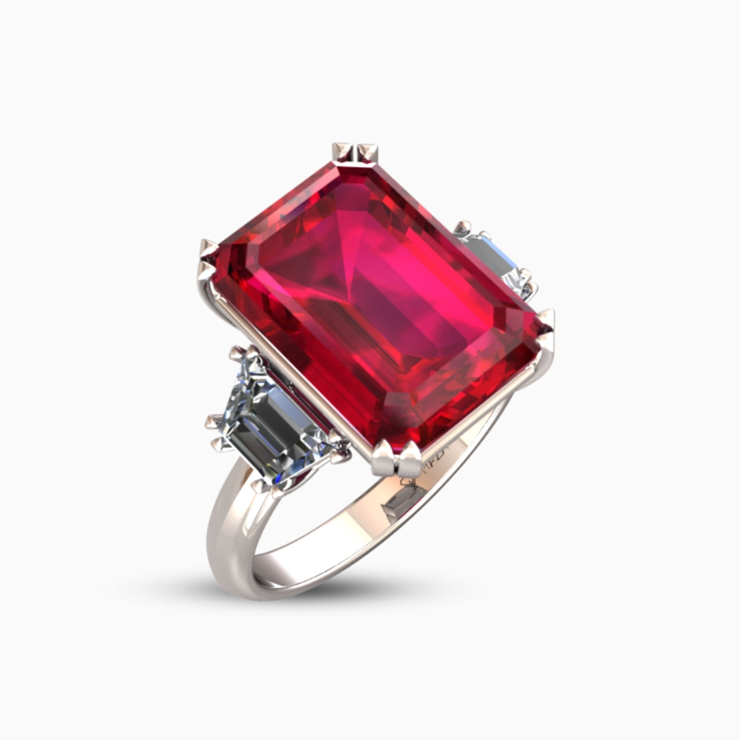 Ruby Ring Silver 925 | Abla