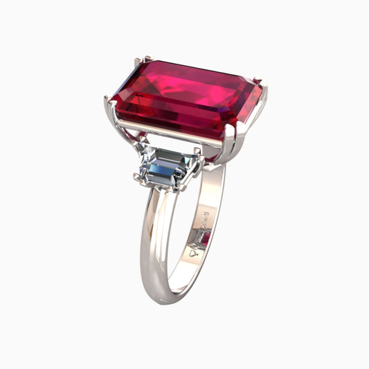 Ruby Ring Silver 925 | Abla