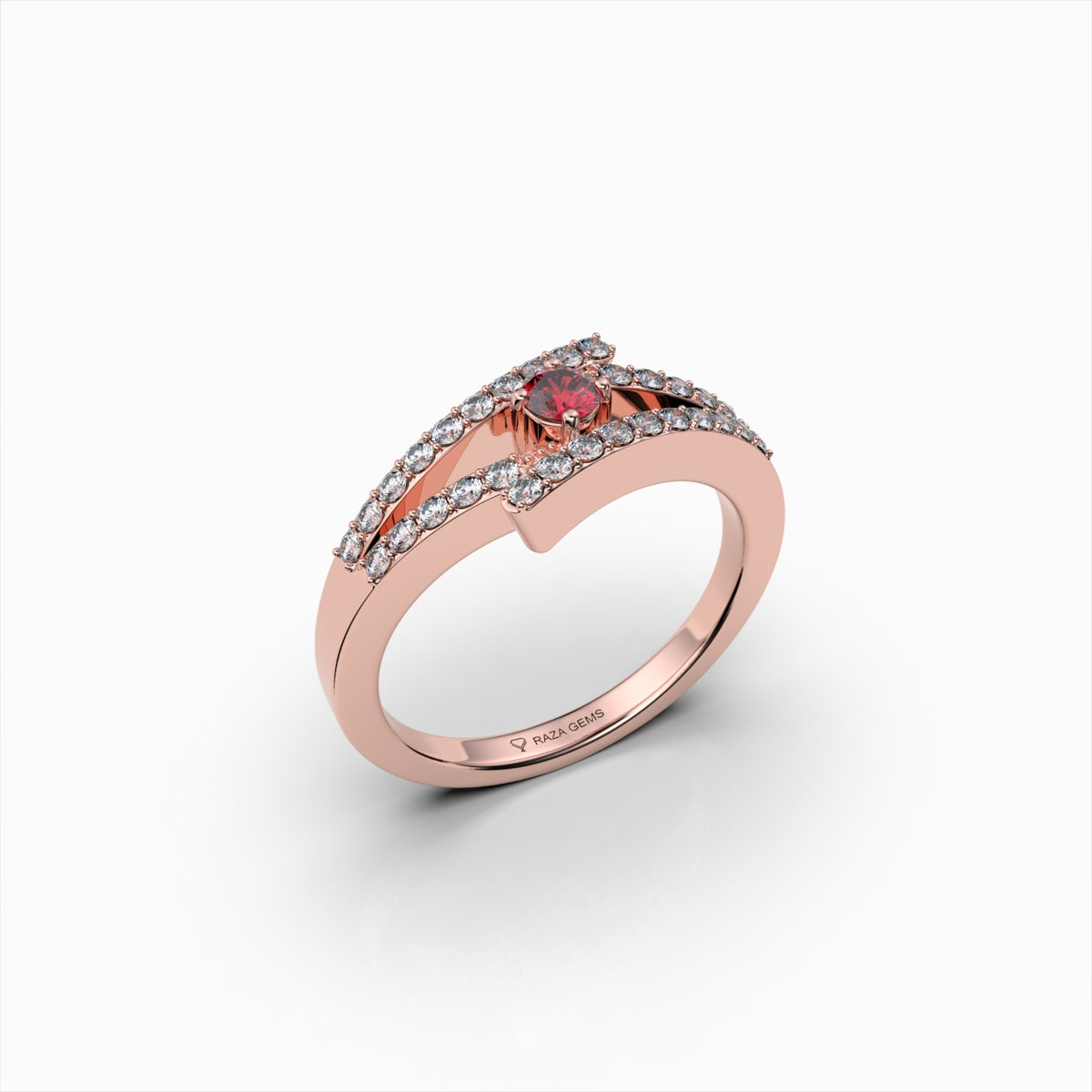 Natural Ruby and Diamond Ring in Gold - Saanvi