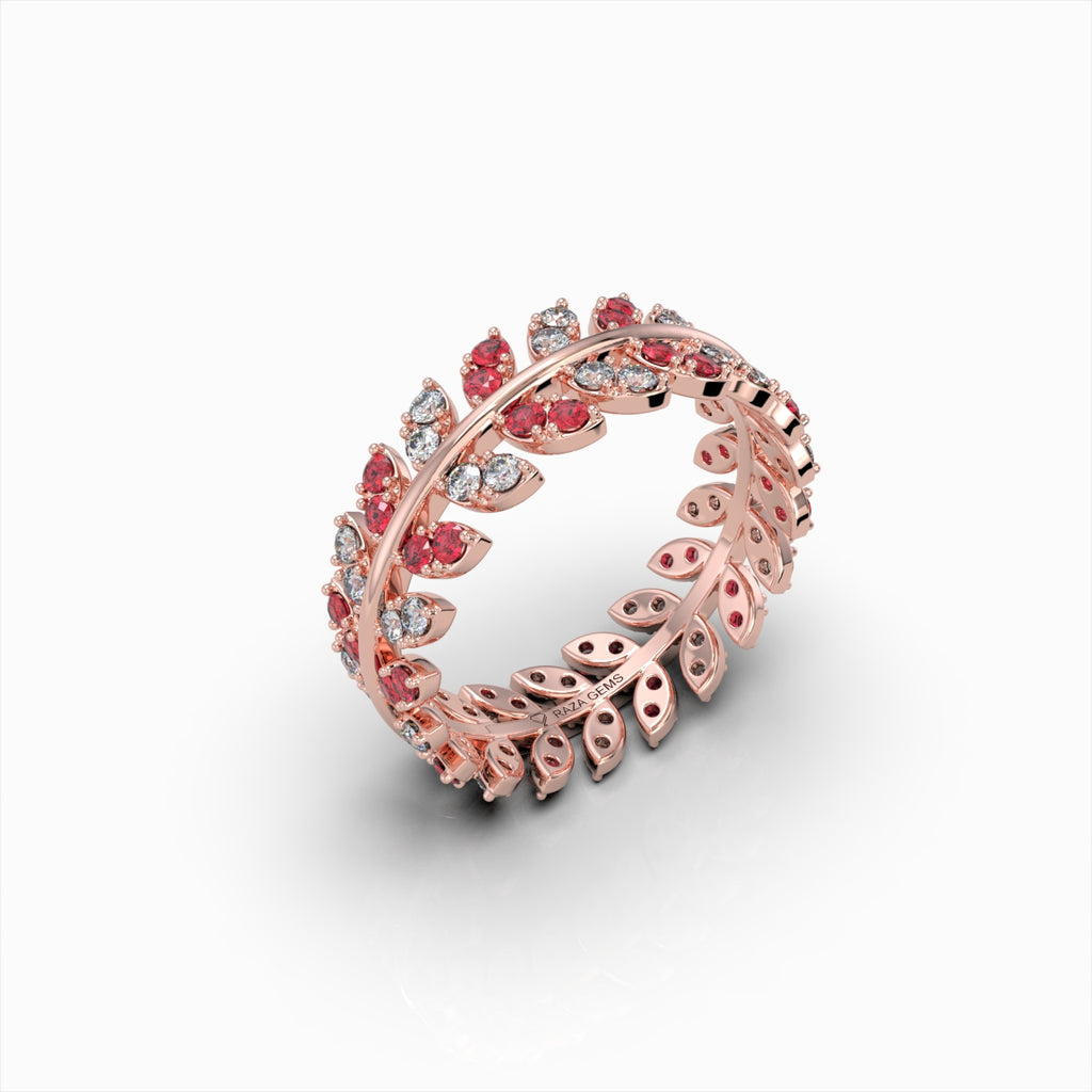 Natural Ruby and Diamond Ring in Gold - Lakelyn