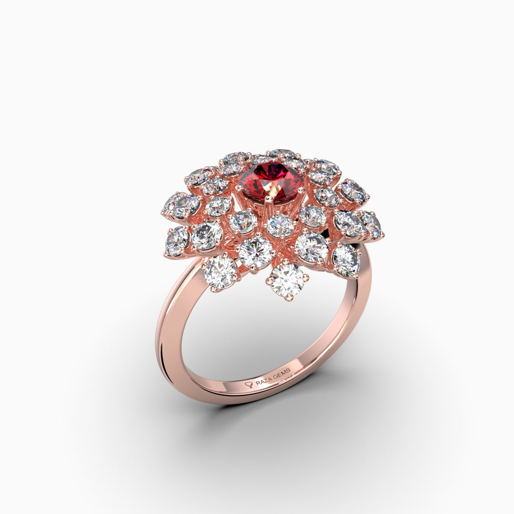 Natural Ruby and Diamond Ring in Gold - Xyla