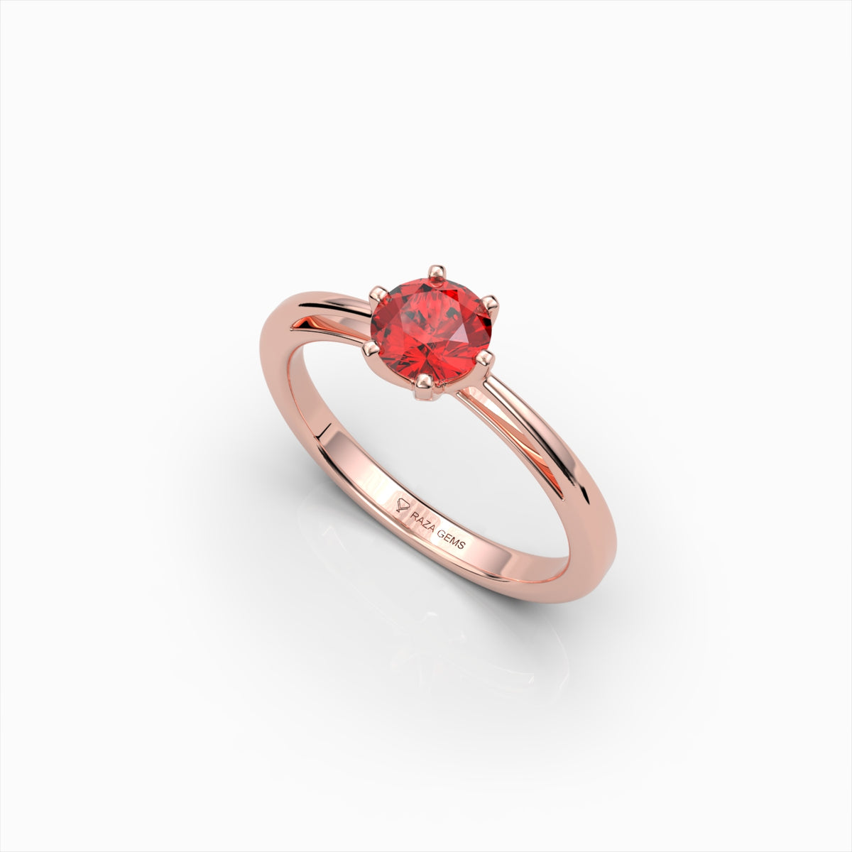 Natural Ruby and Diamond Ring in Gold - Paola