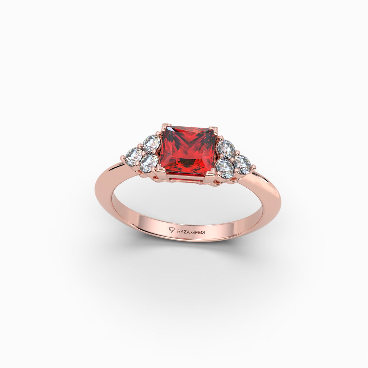 Natural Ruby and Diamond Ring in Gold - Kamilah
