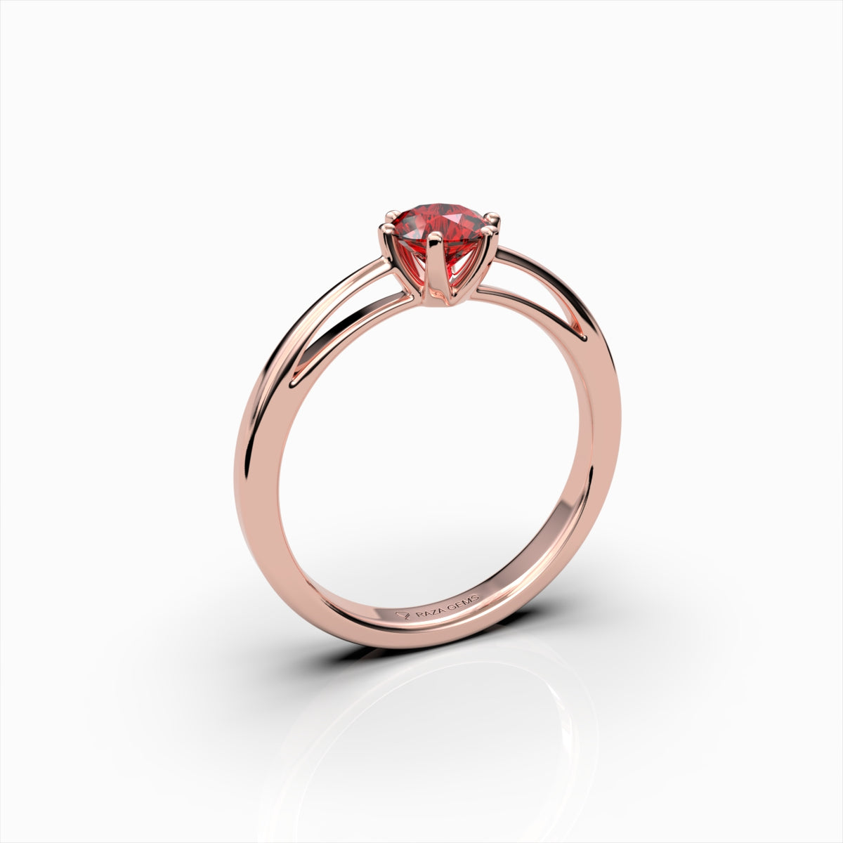Natural Ruby and Diamond Ring in Gold - Paola