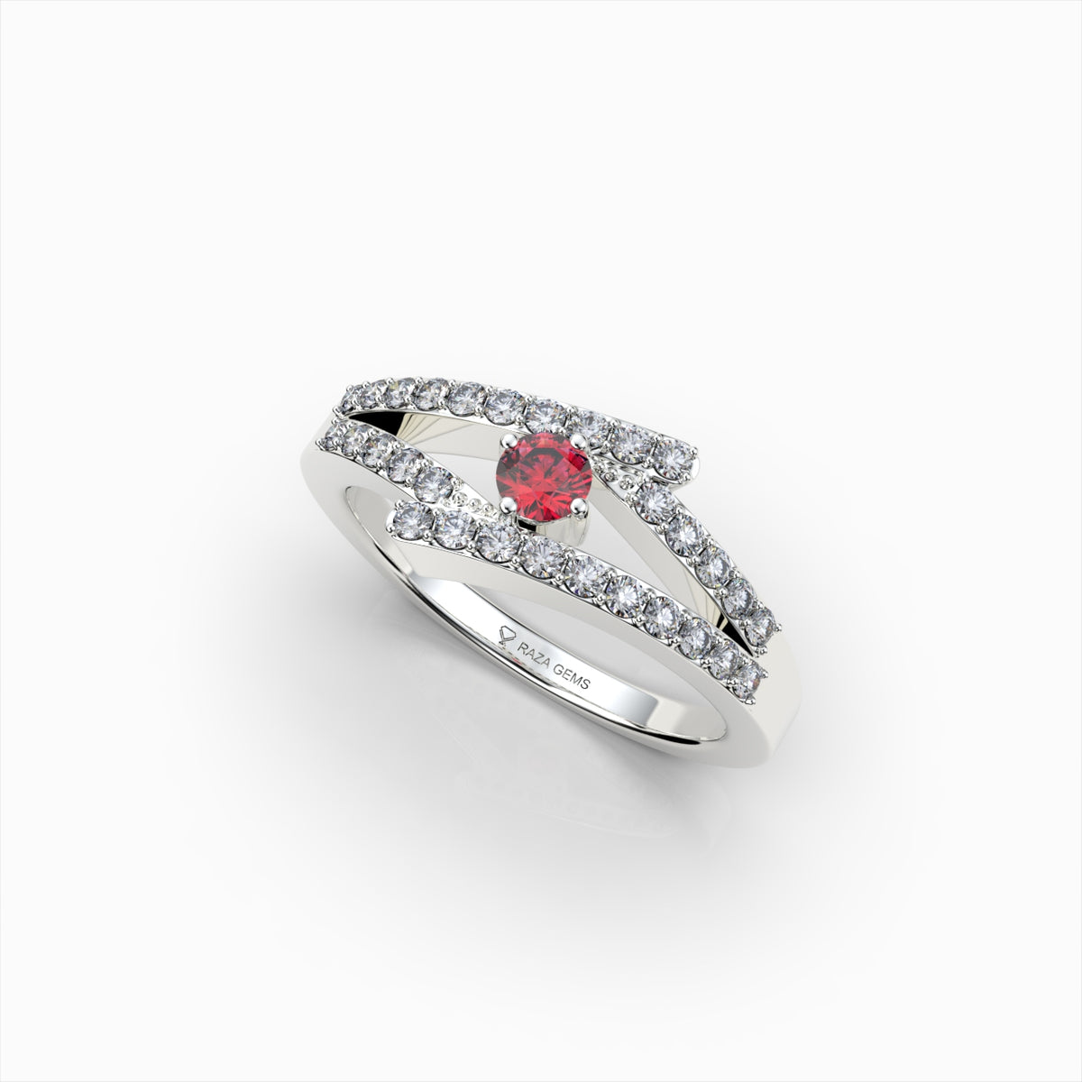 Natural Ruby and Diamond Ring in Gold - Saanvi