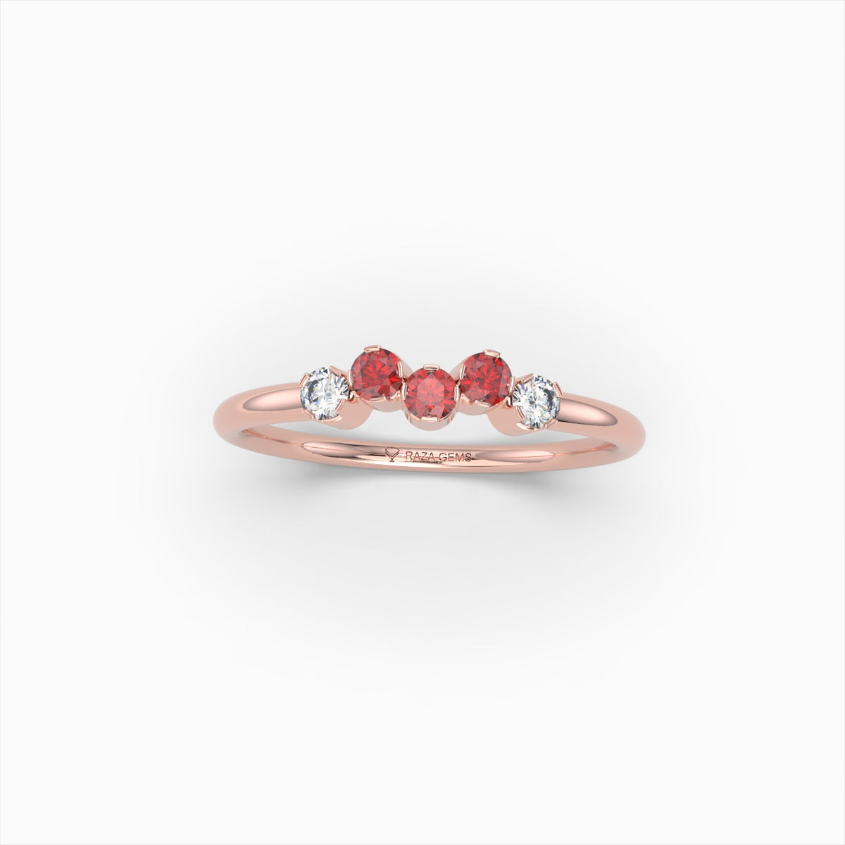 Natural Ruby and Diamond Ring in Gold - Joyce