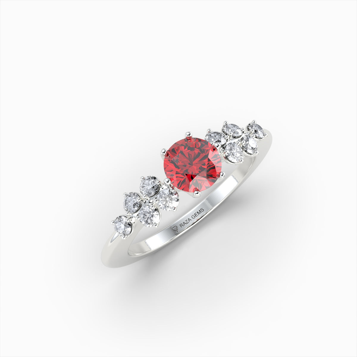 Natural Ruby and Diamond Ring in Gold - Ryann