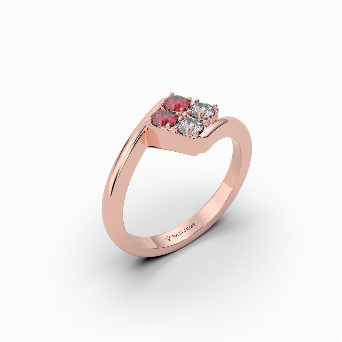 Natural Ruby and Diamond Ring in Gold - Aadhya