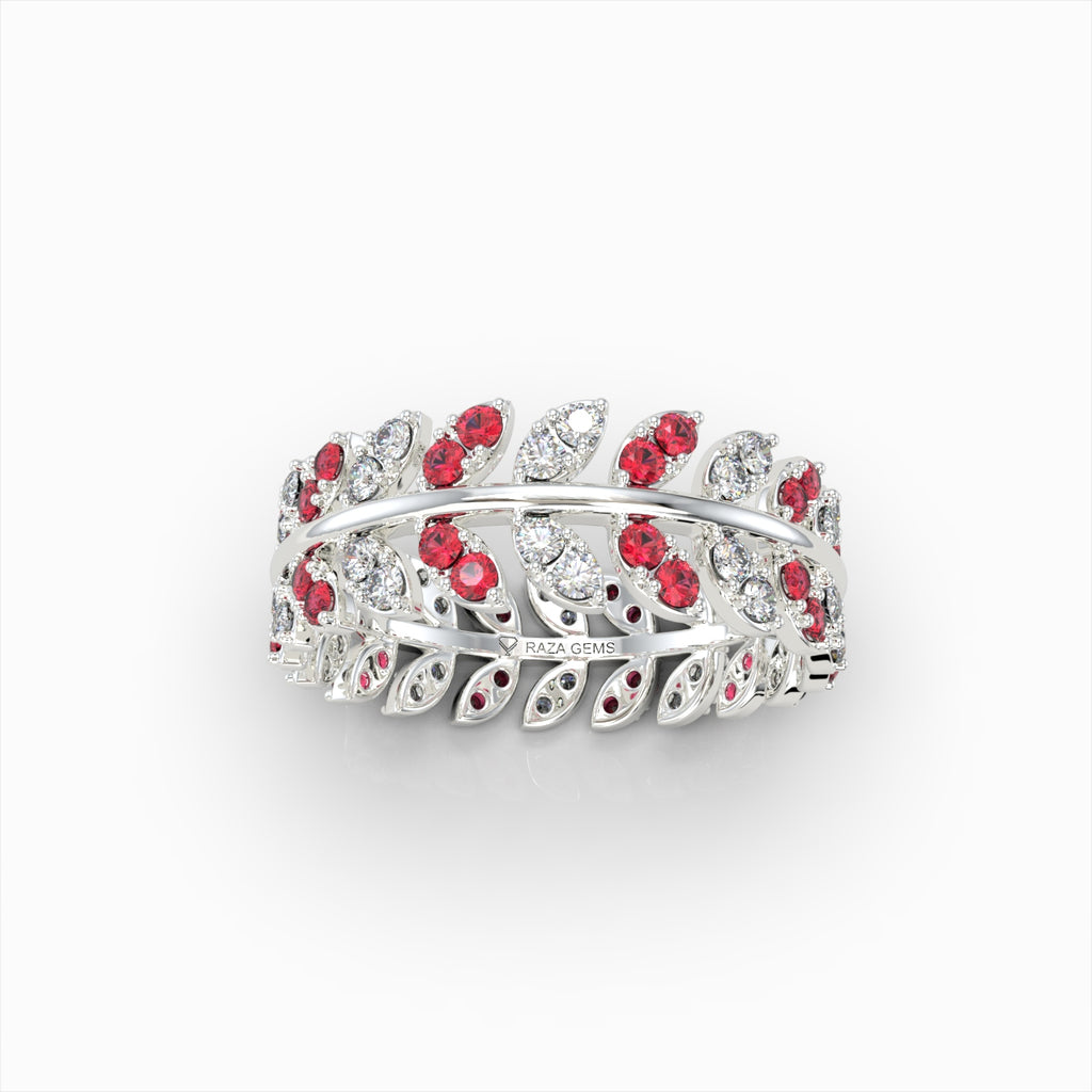 Natural Ruby and Diamond Ring in Gold - Lakelyn