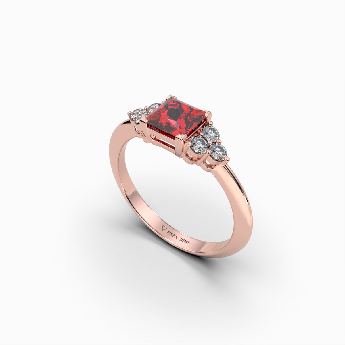 Natural Ruby and Diamond Ring in Gold - Kamilah