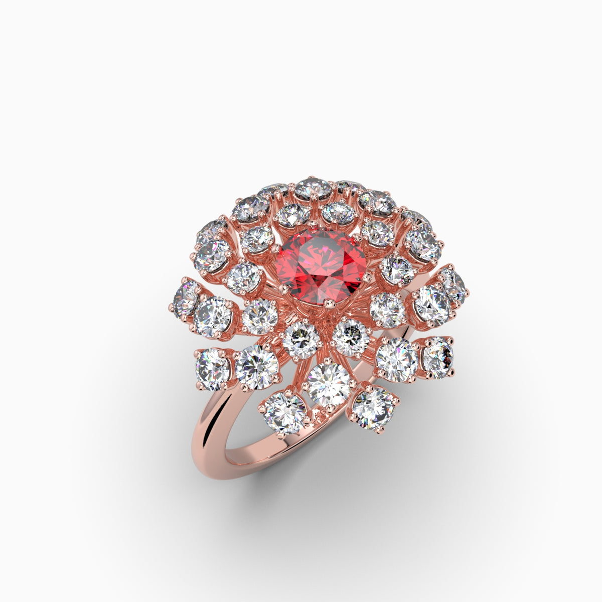 Natural Ruby and Diamond Ring in Gold - Xyla