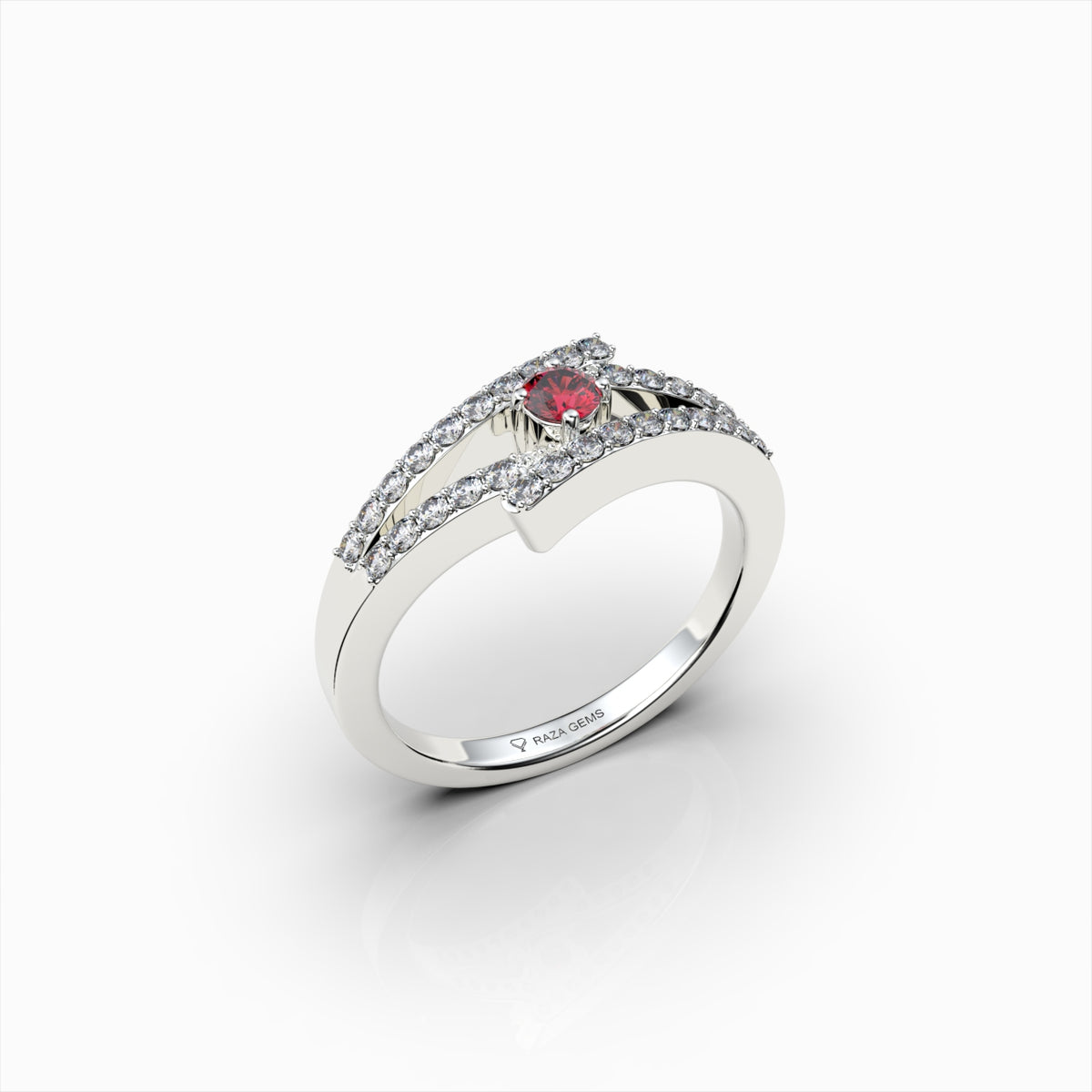 Natural Ruby and Diamond Ring in Gold - Saanvi