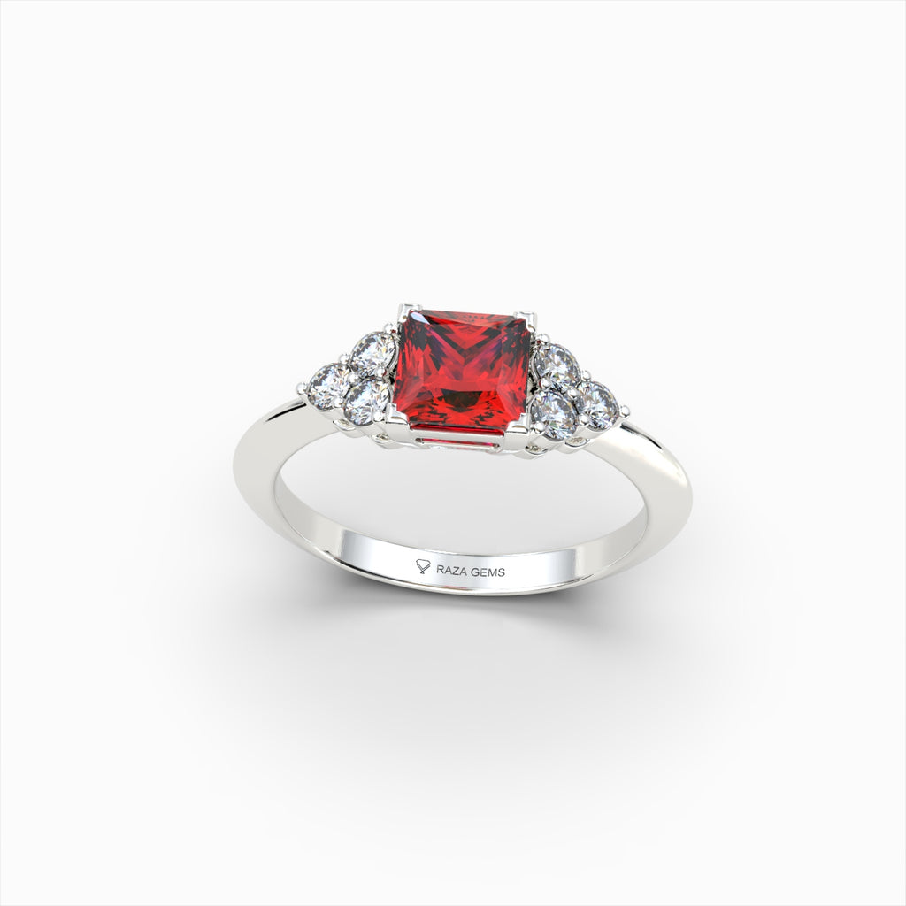 Natural Ruby and Diamond Ring in Gold - Kamilah