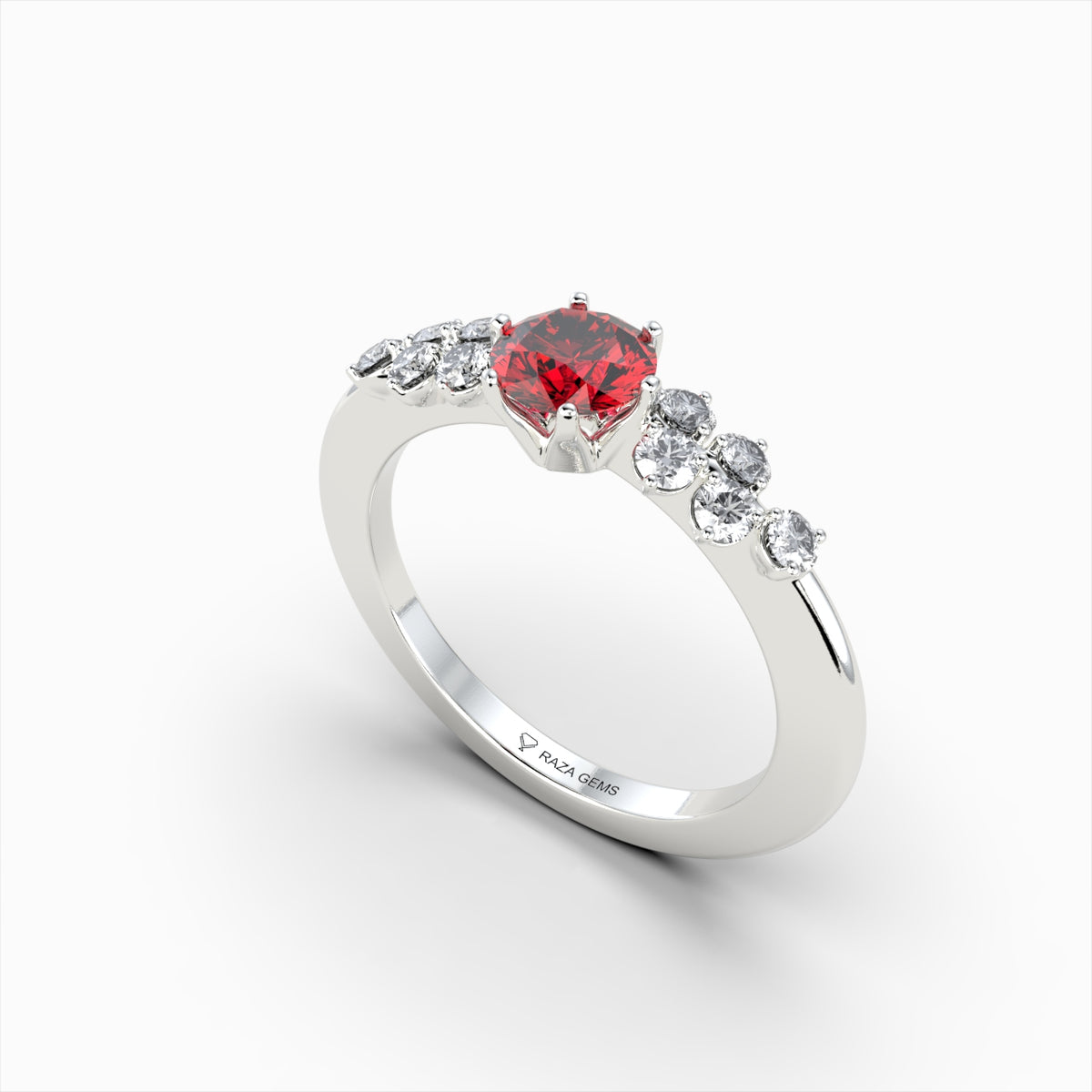 Natural Ruby and Diamond Ring in Gold - Ryann