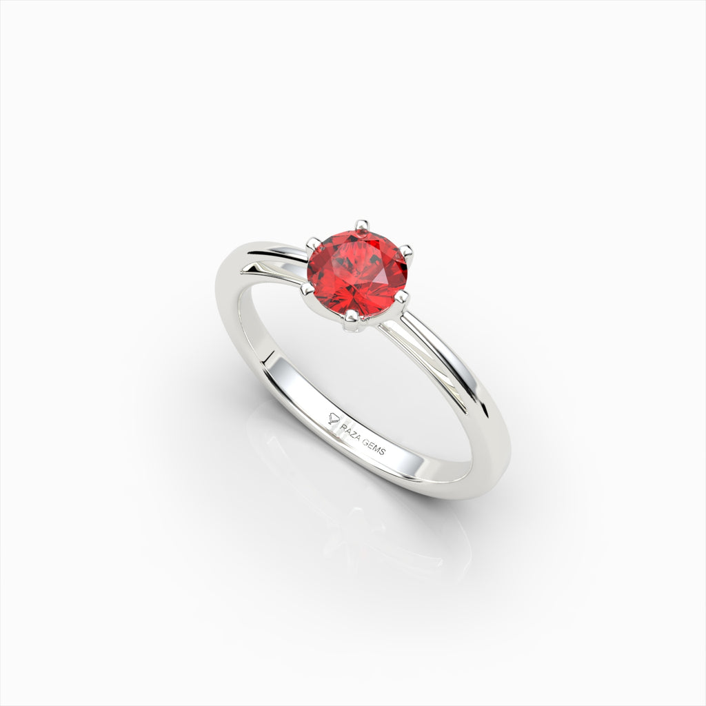 Natural Ruby and Diamond Ring in Gold - Paola