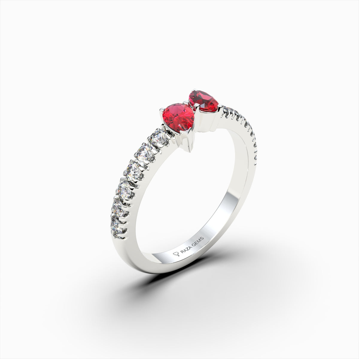 Natural Ruby and Diamond Ring in Gold - Winona
