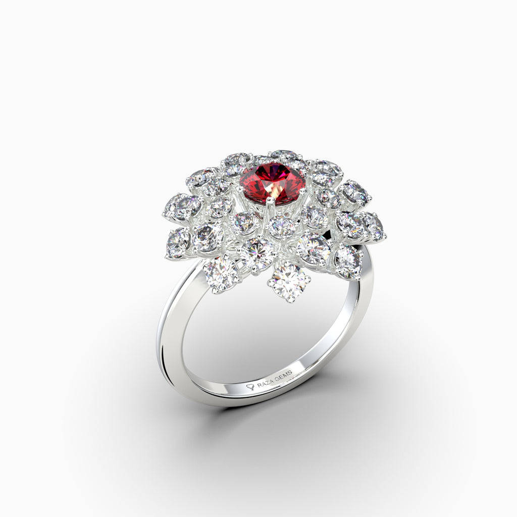 Natural Ruby and Diamond Ring in Gold - Xyla