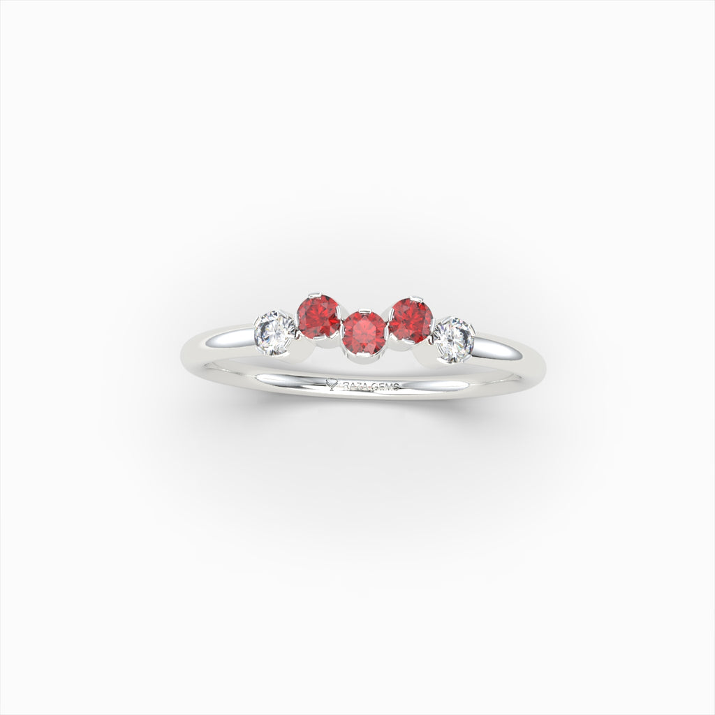 Natural Ruby and Diamond Ring in Gold - Joyce