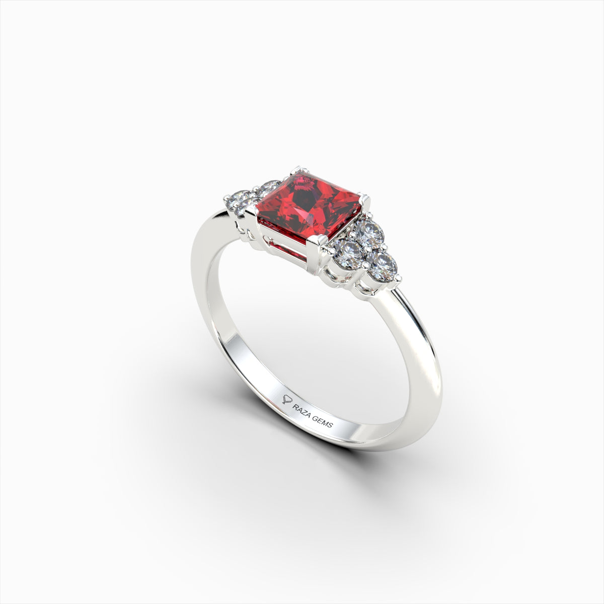 Natural Ruby and Diamond Ring in Gold - Kamilah