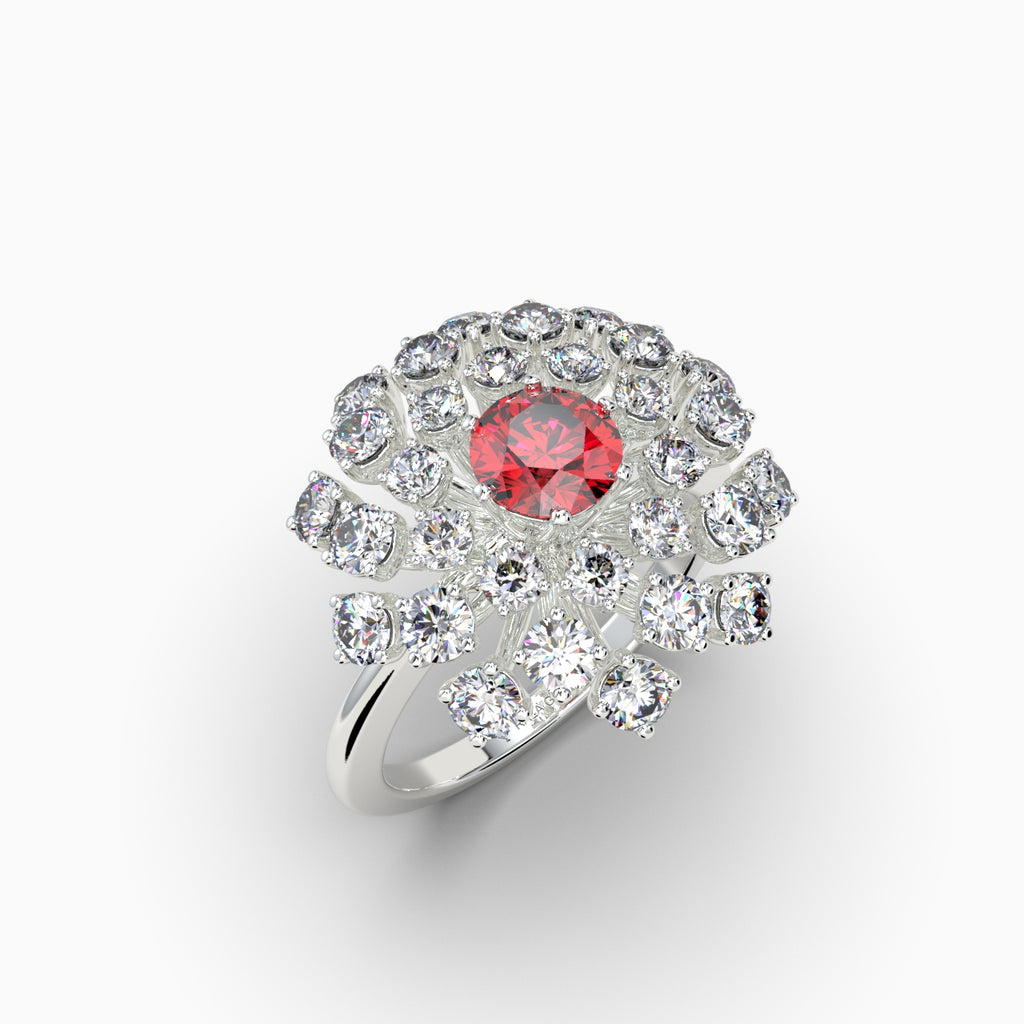 Natural Ruby and Diamond Ring in Gold - Xyla
