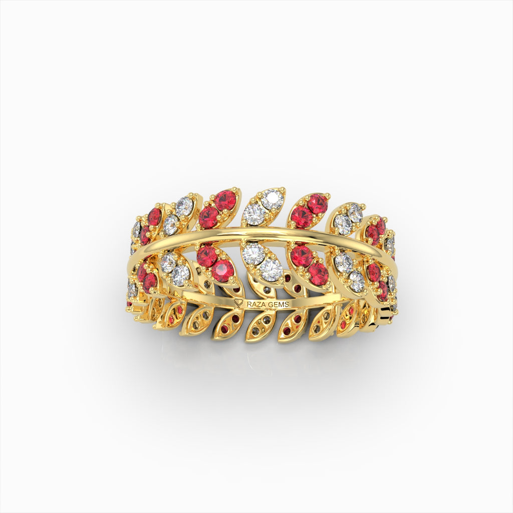 Natural Ruby and Diamond Ring in Gold - Lakelyn