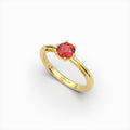 Natural Ruby and Diamond Ring in Gold - Paola