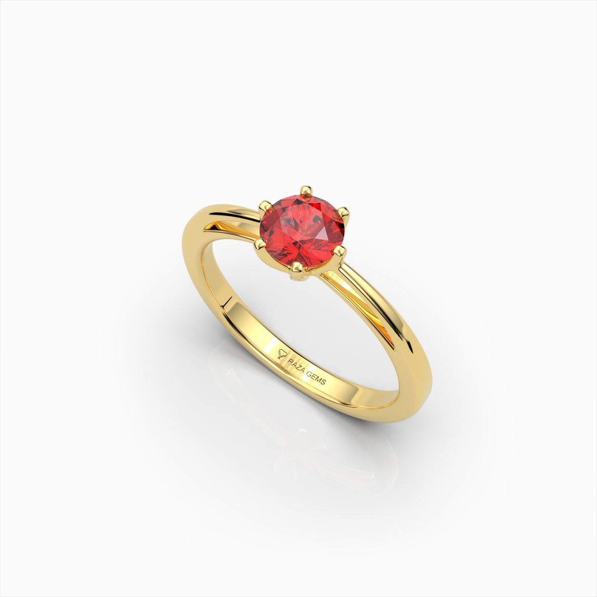Natural Ruby and Diamond Ring in Gold - Paola