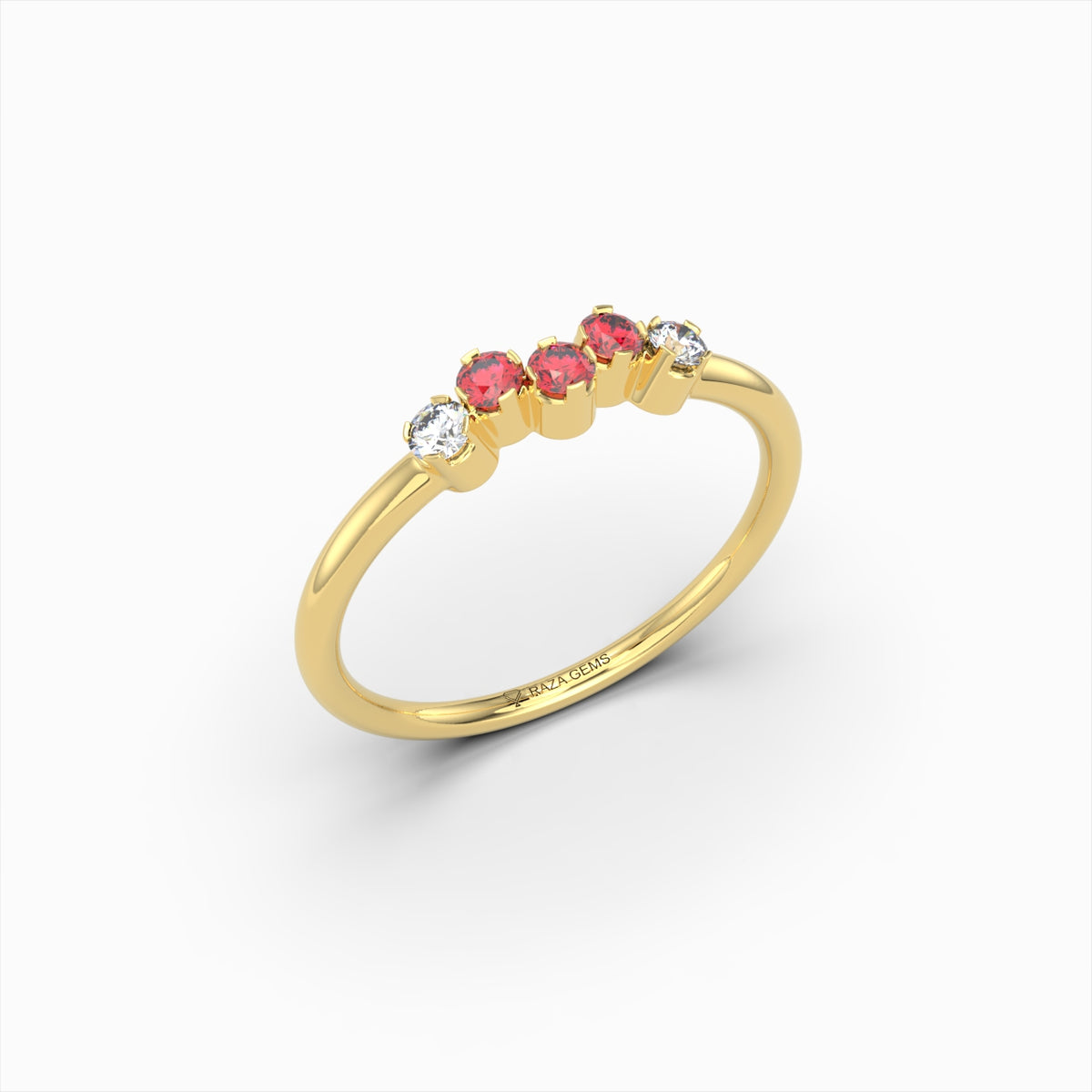 Natural Ruby and Diamond Ring in Gold - Joyce
