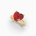Natural Ruby Ring Heart Shape in 18K Gold - Vida