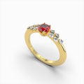 Natural Ruby and Diamond Ring in Gold - Ryann