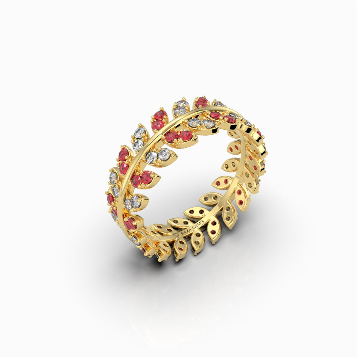 Natural Ruby and Diamond Ring in Gold - Lakelyn