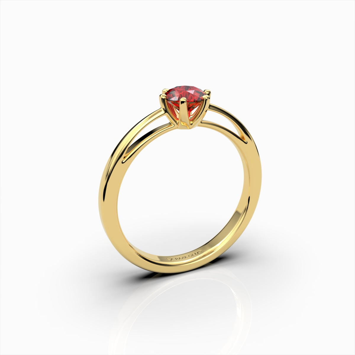 Natural Ruby and Diamond Ring in Gold - Paola