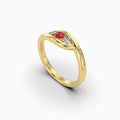Natural Ruby and Diamond Ring in Gold - Maisy
