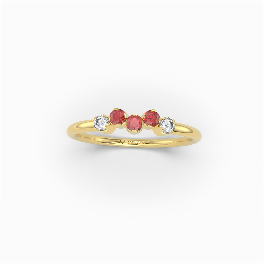 Natural Ruby and Diamond Ring in Gold - Joyce