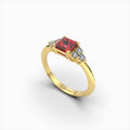 Natural Ruby and Diamond Ring in Gold - Kamilah
