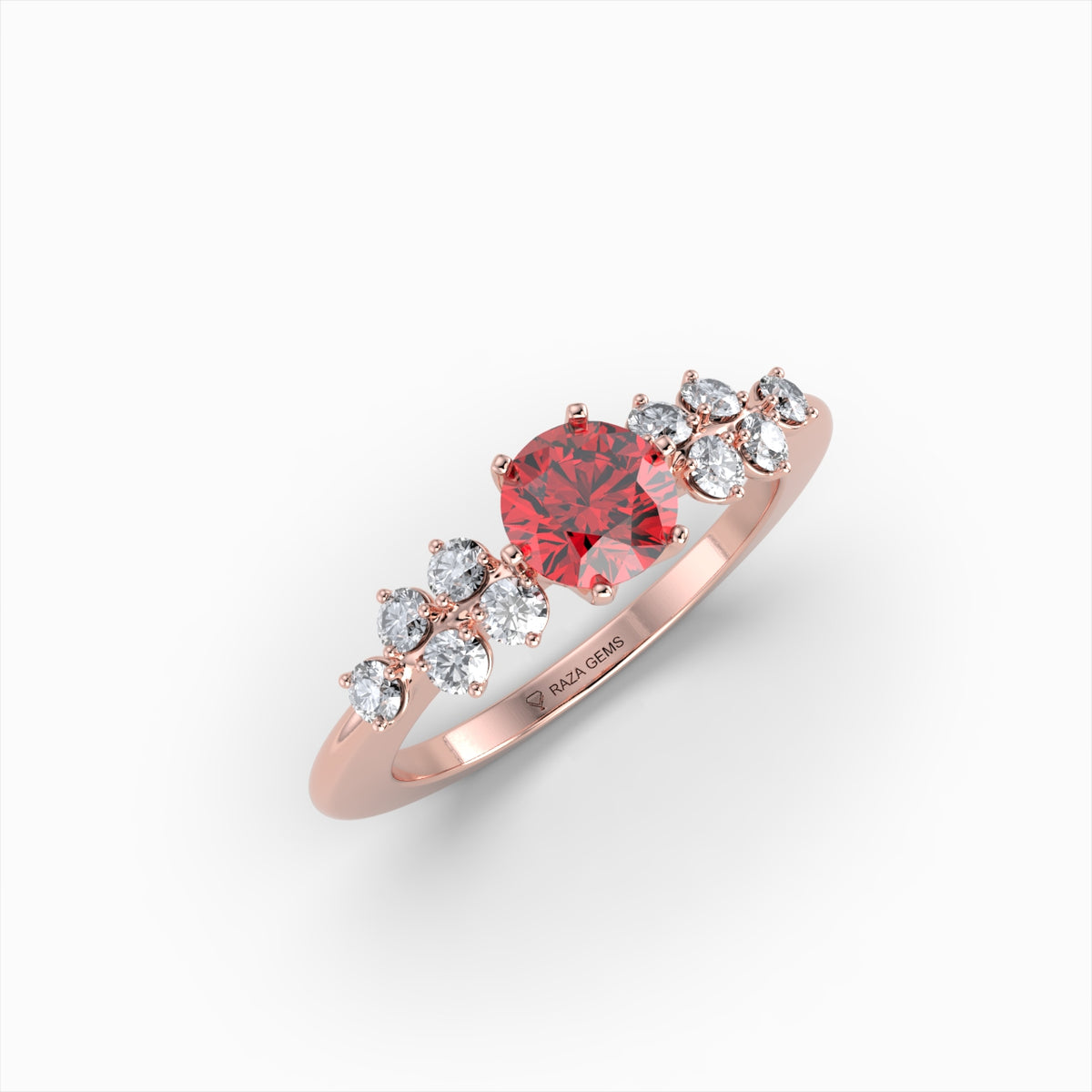 Natural Ruby and Diamond Ring in Gold - Ryann