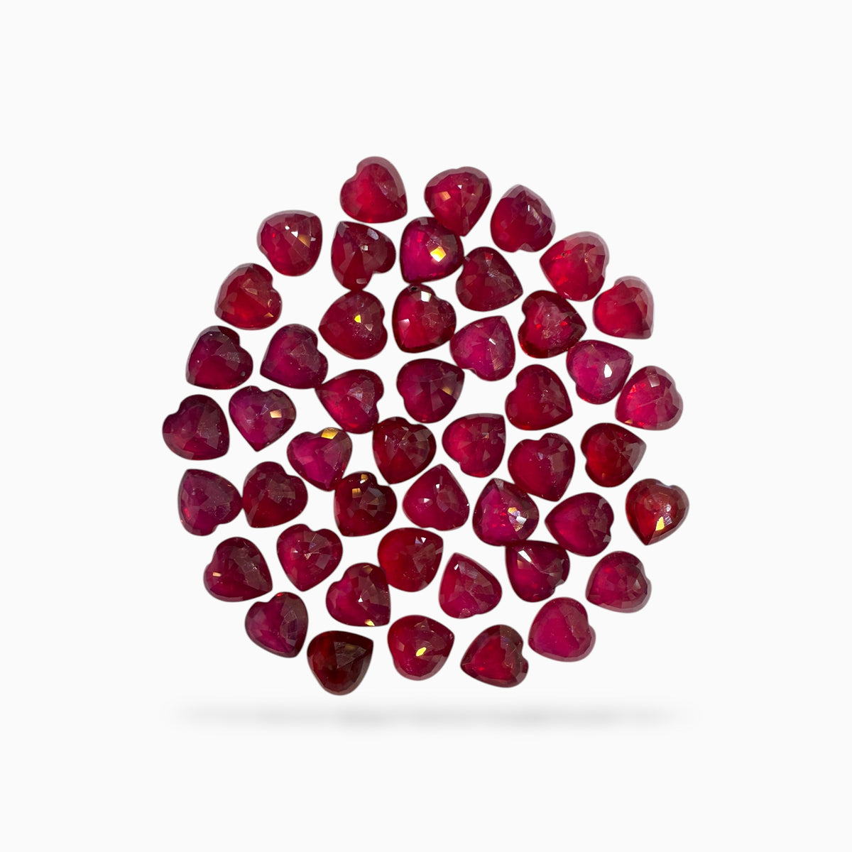 Ruby Treated (GF) Stone Hearts Shapes 7 mm size From 1 - 1..5 Carats Bangkok